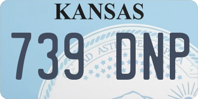KS license plate 739DNP