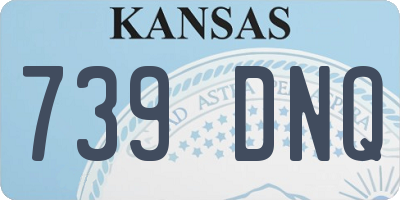 KS license plate 739DNQ