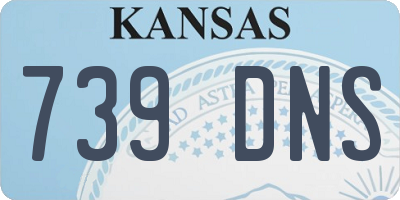 KS license plate 739DNS