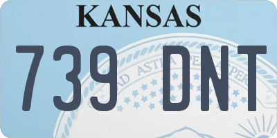 KS license plate 739DNT