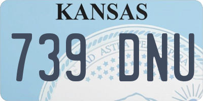 KS license plate 739DNU