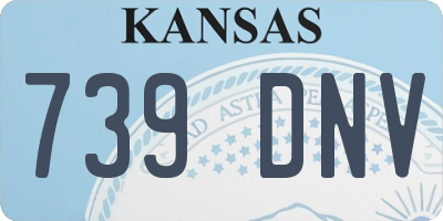 KS license plate 739DNV
