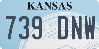 KS license plate 739DNW