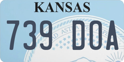 KS license plate 739DOA