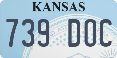 KS license plate 739DOC