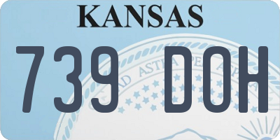 KS license plate 739DOH