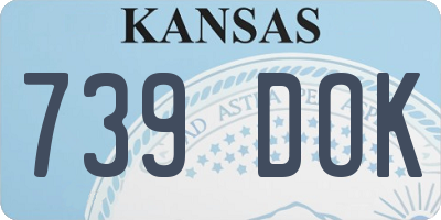 KS license plate 739DOK
