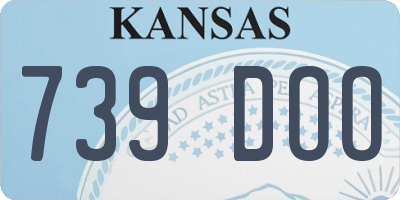 KS license plate 739DOO