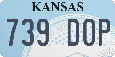 KS license plate 739DOP
