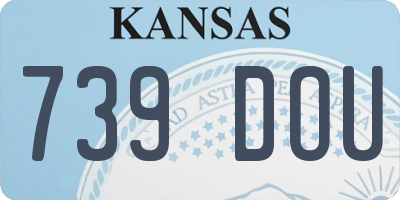 KS license plate 739DOU