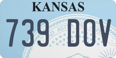 KS license plate 739DOV