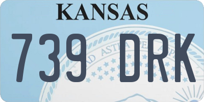 KS license plate 739DRK