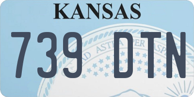 KS license plate 739DTN