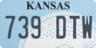 KS license plate 739DTW