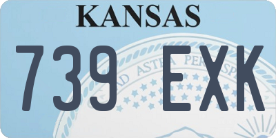 KS license plate 739EXK