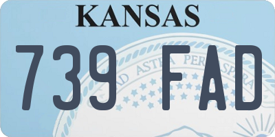 KS license plate 739FAD