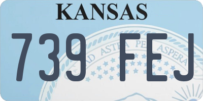 KS license plate 739FEJ