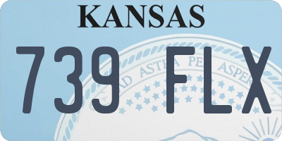 KS license plate 739FLX