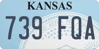 KS license plate 739FQA