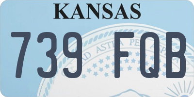 KS license plate 739FQB