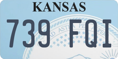 KS license plate 739FQI