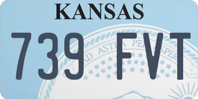 KS license plate 739FVT