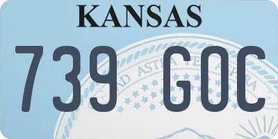 KS license plate 739GOC