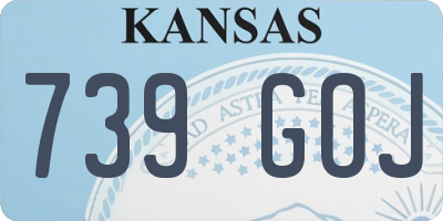 KS license plate 739GOJ