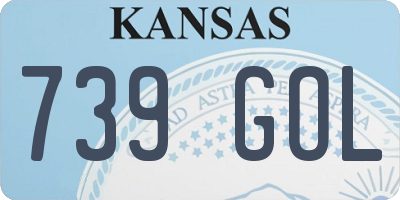 KS license plate 739GOL