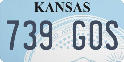 KS license plate 739GOS