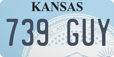 KS license plate 739GUY