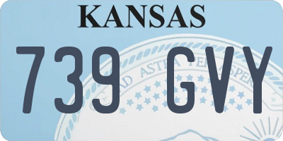 KS license plate 739GVY