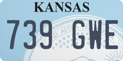KS license plate 739GWE