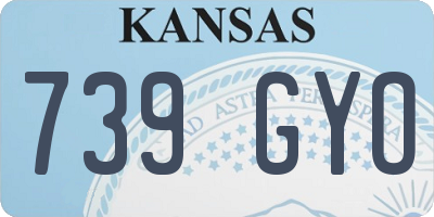 KS license plate 739GYO