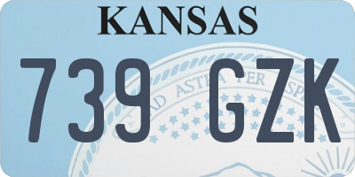 KS license plate 739GZK
