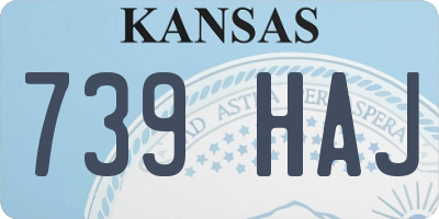 KS license plate 739HAJ