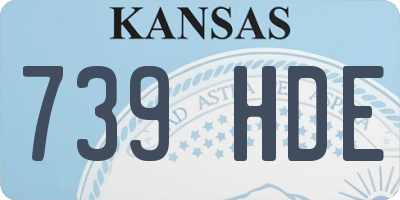 KS license plate 739HDE
