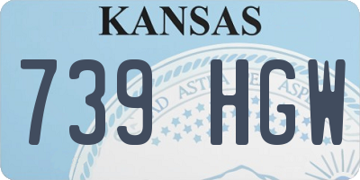 KS license plate 739HGW