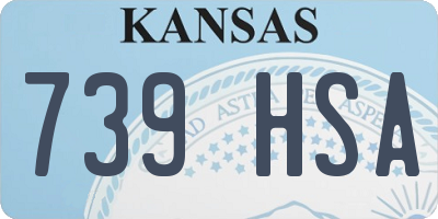 KS license plate 739HSA
