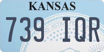 KS license plate 739IQR