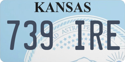 KS license plate 739IRE