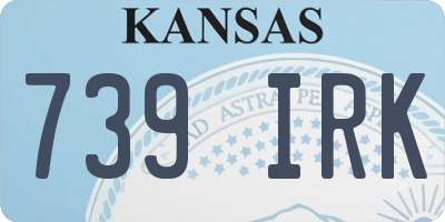 KS license plate 739IRK