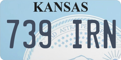 KS license plate 739IRN