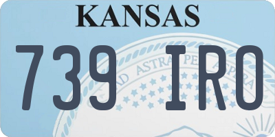 KS license plate 739IRO
