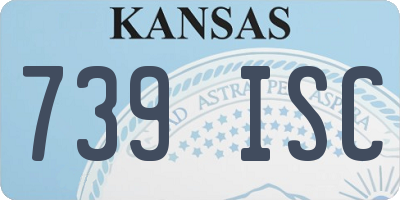 KS license plate 739ISC
