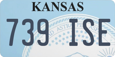 KS license plate 739ISE