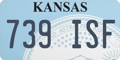 KS license plate 739ISF