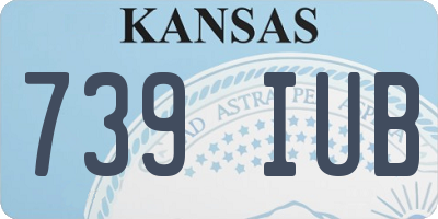 KS license plate 739IUB