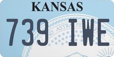 KS license plate 739IWE