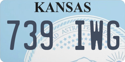 KS license plate 739IWG